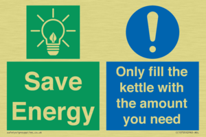 Save Energy - Only fill the kettle with the amount you need